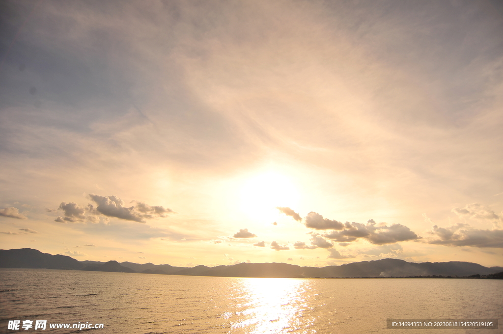 大海天空夕阳