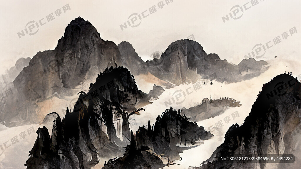 中国龙 山水 风景画