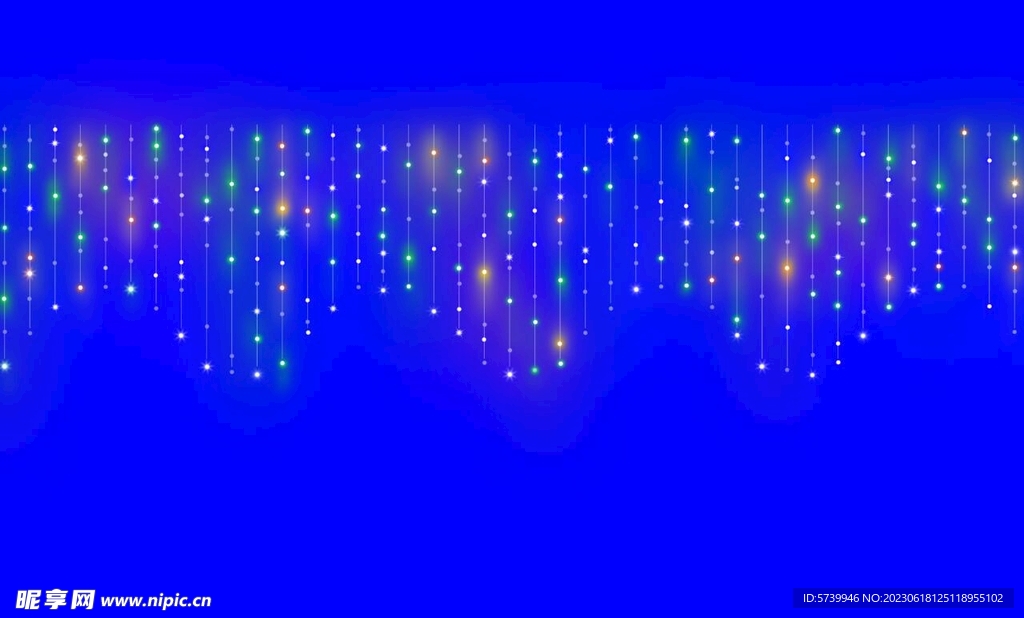 彩色串灯星空灯带灯珠彩灯免抠图