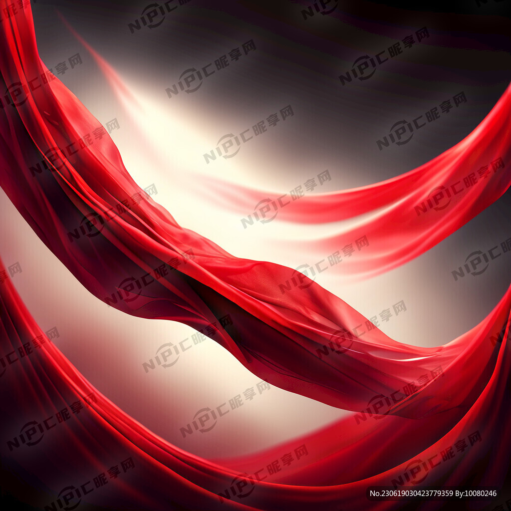 科技梦幻红飘带 超高清