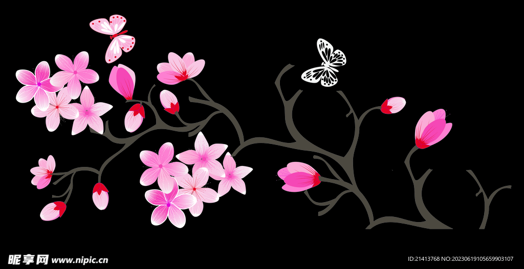 手绘花卉花朵设计图__其他_动漫动画_设计图库_昵图网