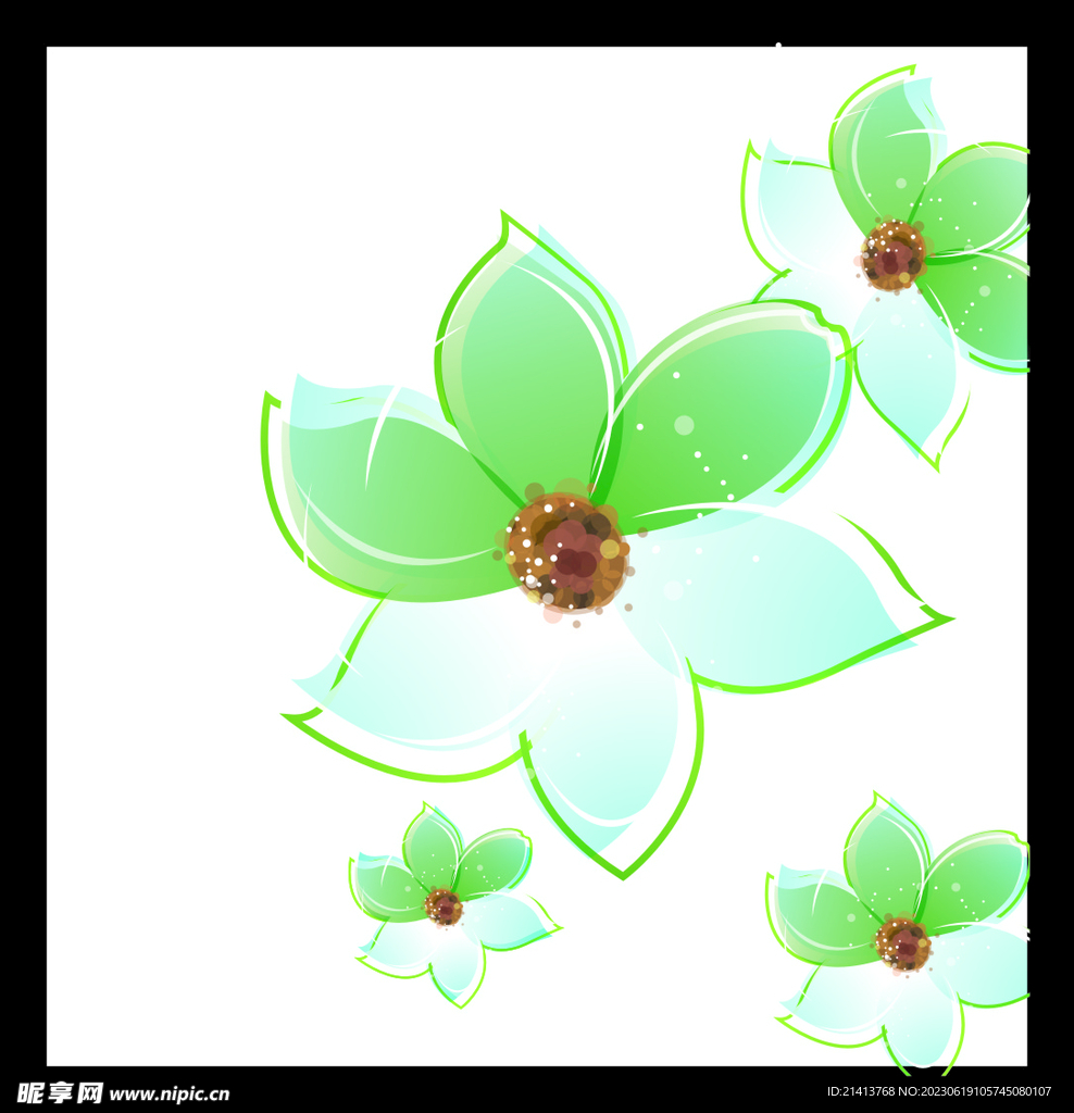 手绘花卉花朵设计图__其他_动漫动画_设计图库_昵图网