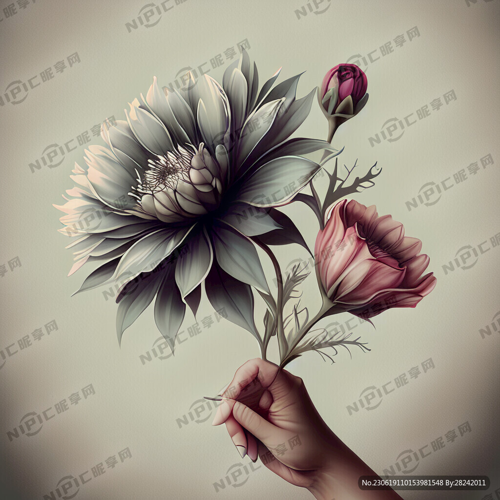 手绘花