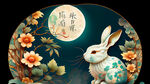 中秋节，月亮，玉兔，祝福语，现代