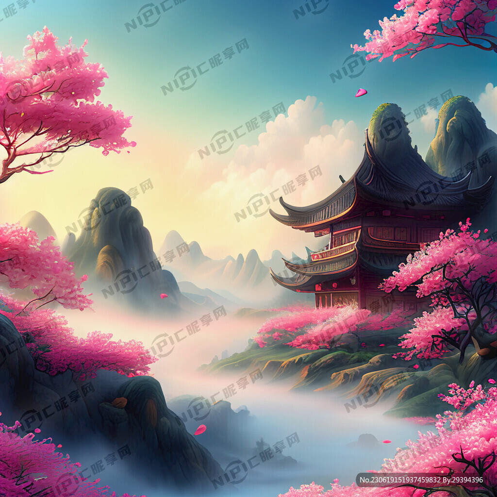 游戏梦幻唯美新中式风景 超高清