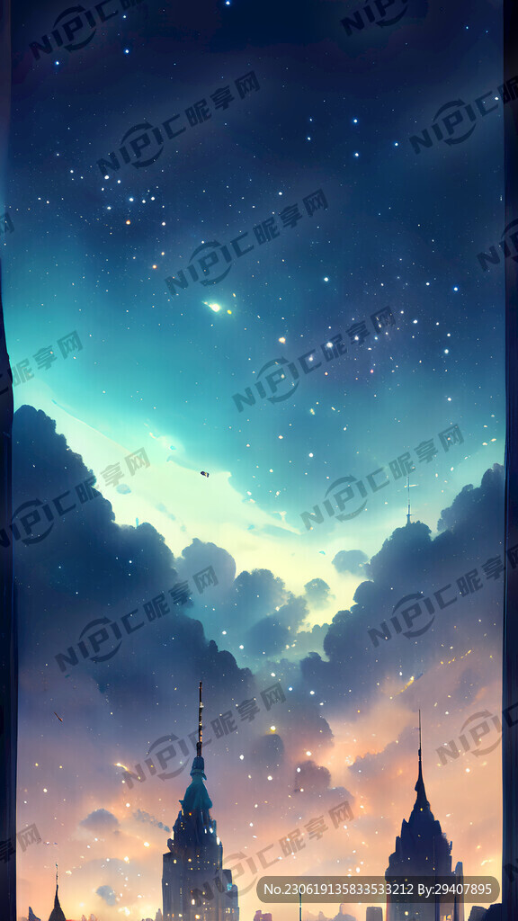 星空夜景 城市