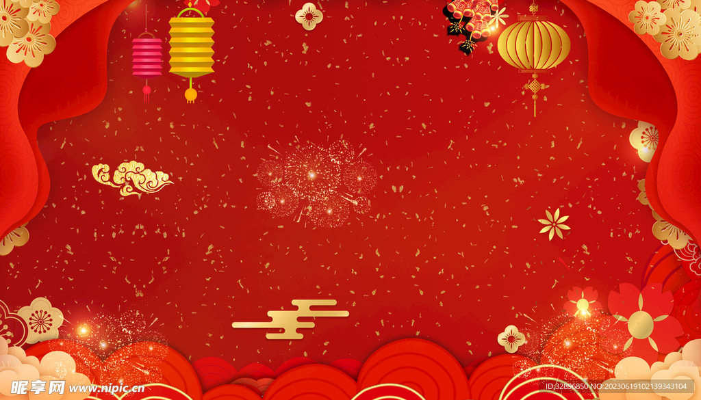 红色背景