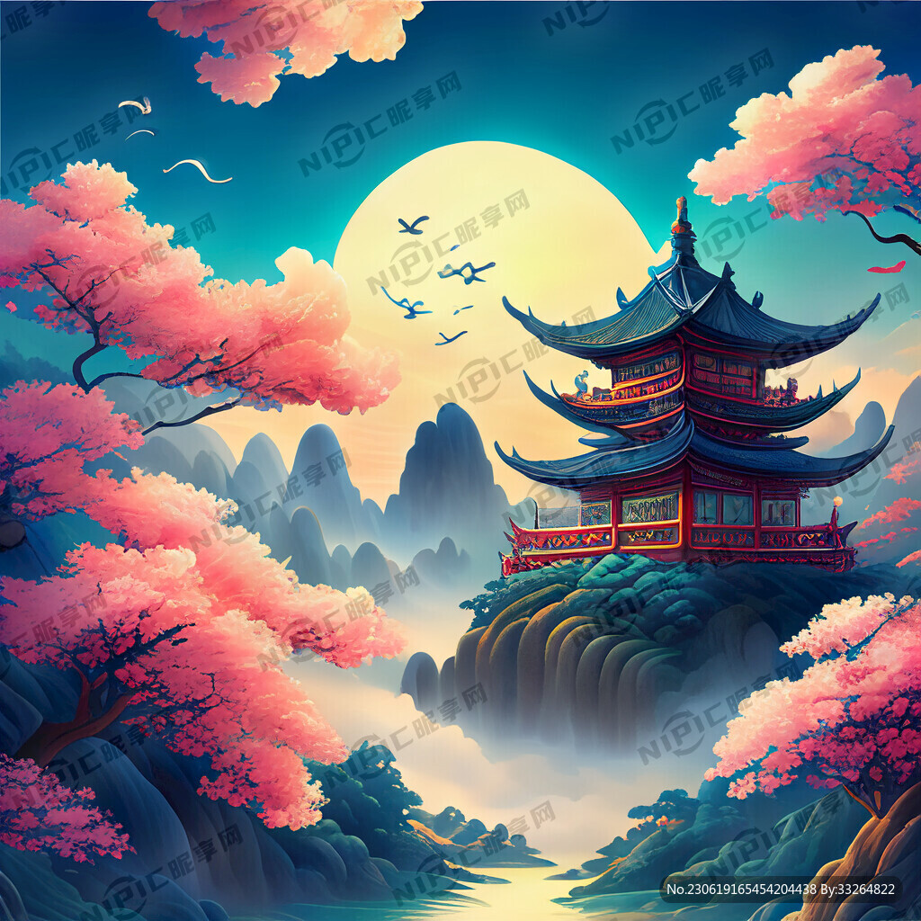 游戏梦幻唯美新中式风景 超高清