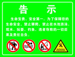 水深危险禁止游泳告示牌