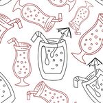 鸡尾酒图案