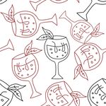 鸡尾酒图案