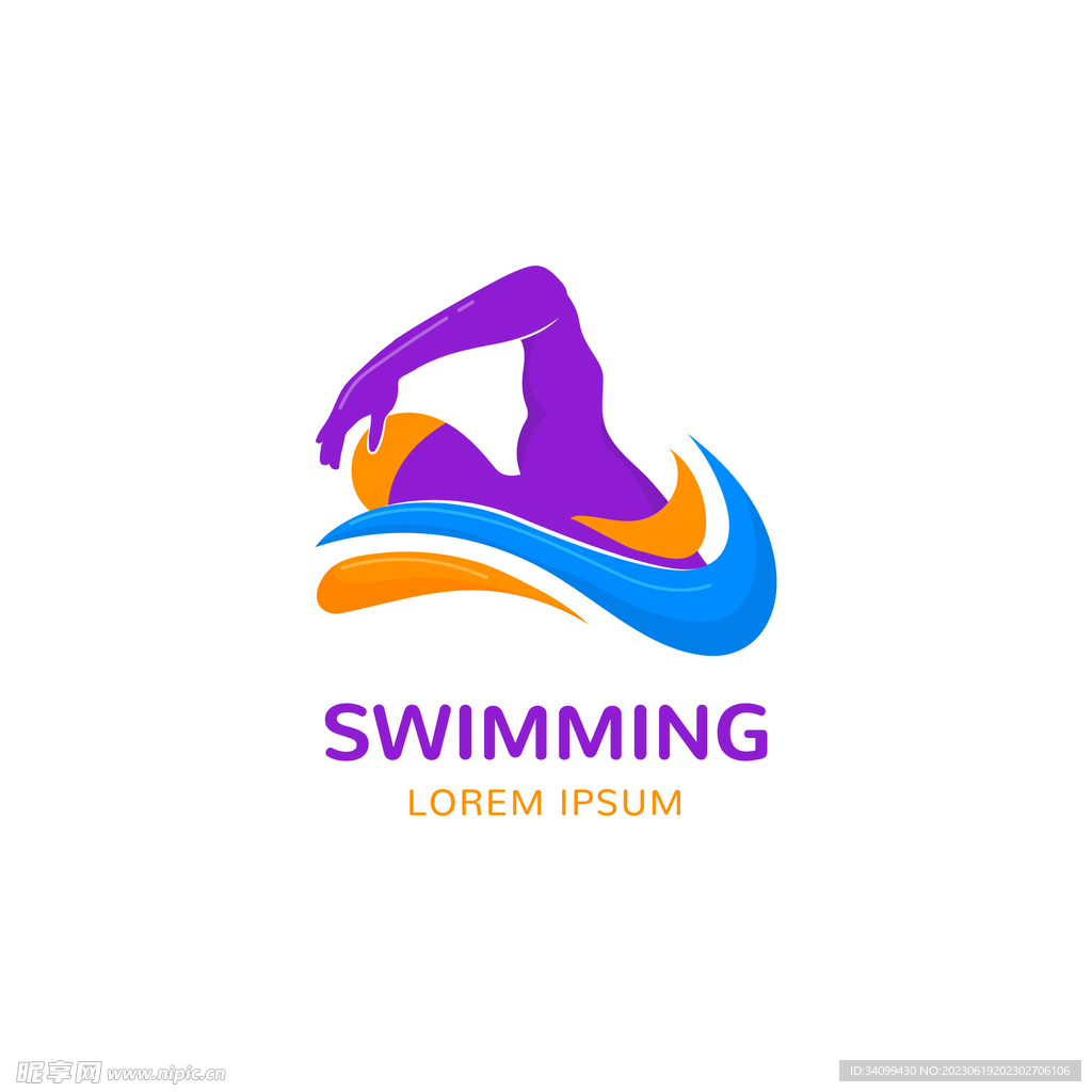 游泳logo设计图__广告设计_广告设计_设计图库_昵图网nipic.com