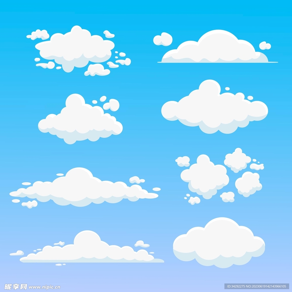 卡通云朵图片素材-编号37213957-图行天下