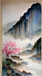 游戏梦幻唯美新中式风景，超高清，细节刻画，沐浴在花瓣里满天花瓣，飘渺电影般环境，明亮清晰