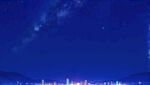 星空城市夜晚美景