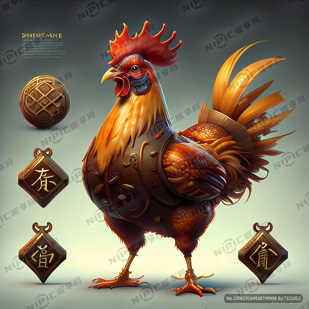 符离集烧鸡 中国风 超现实