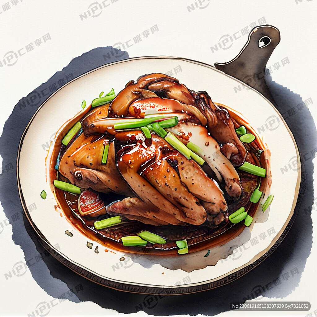符离集烧鸡摆盘 熟食 国潮