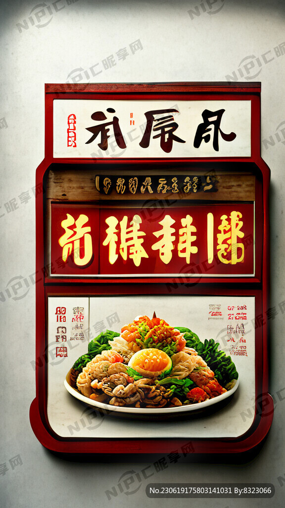 美食城招牌
