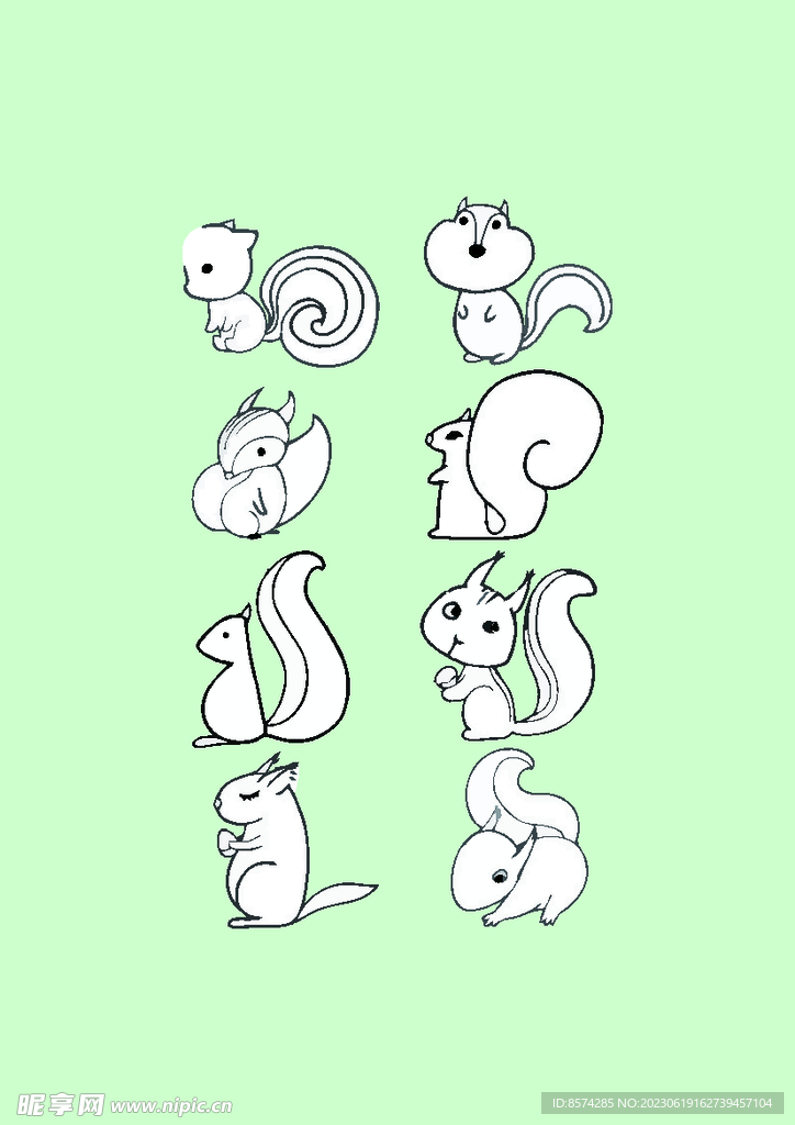 简笔画松鼠