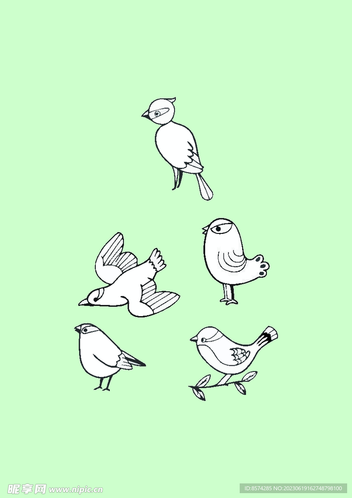 简笔画小鸟