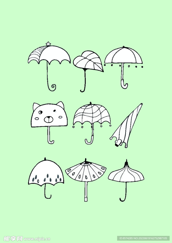 简笔画伞