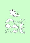  简笔画海豚