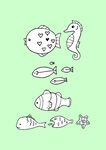简笔画海产品