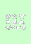 简笔画海产品