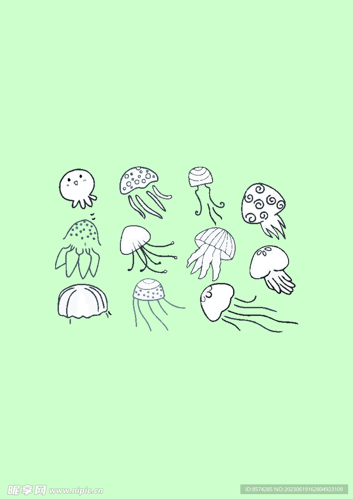 简笔画水母