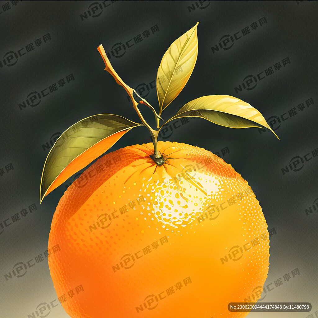 橙子插画