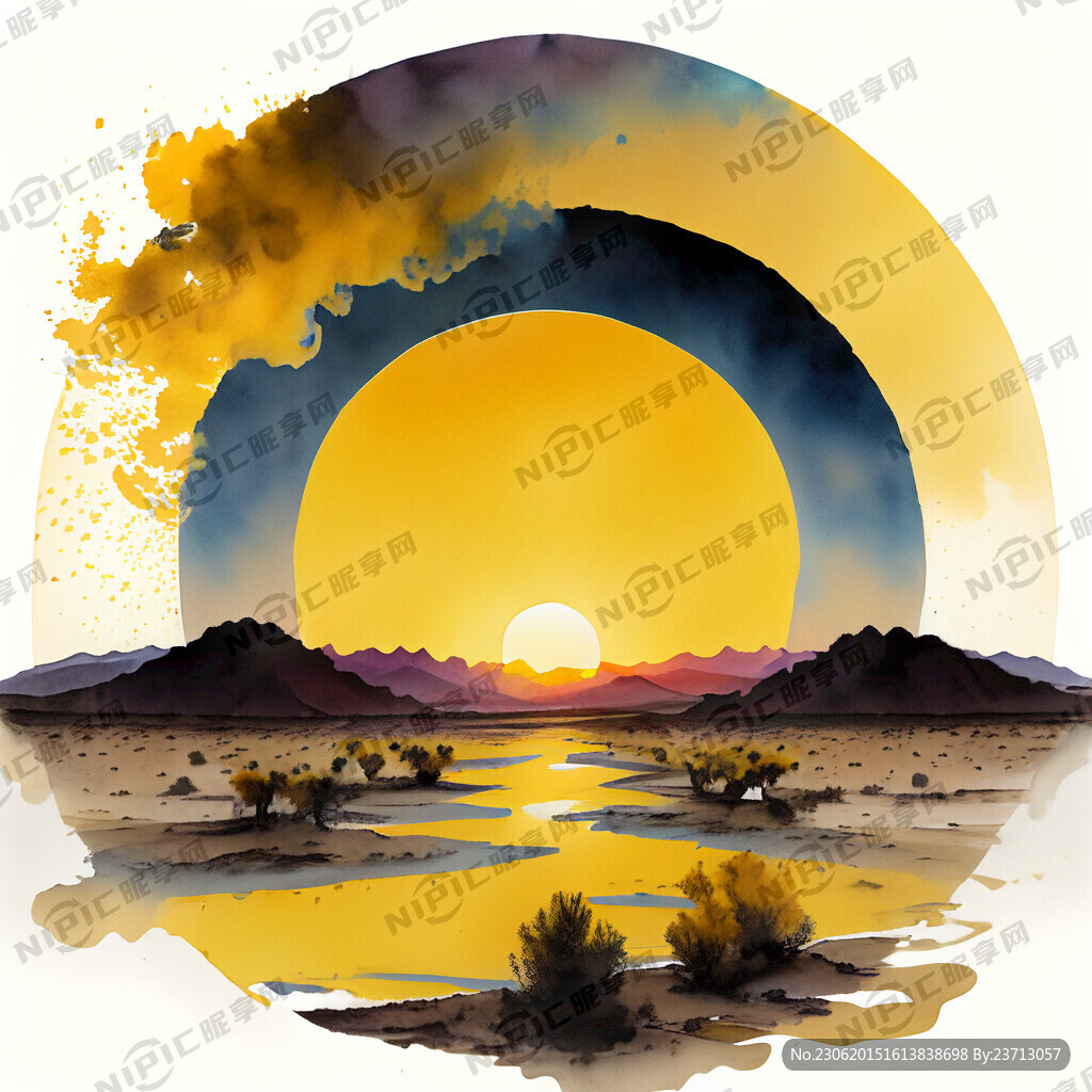 超大广角 俯视视角 大漠孤烟直