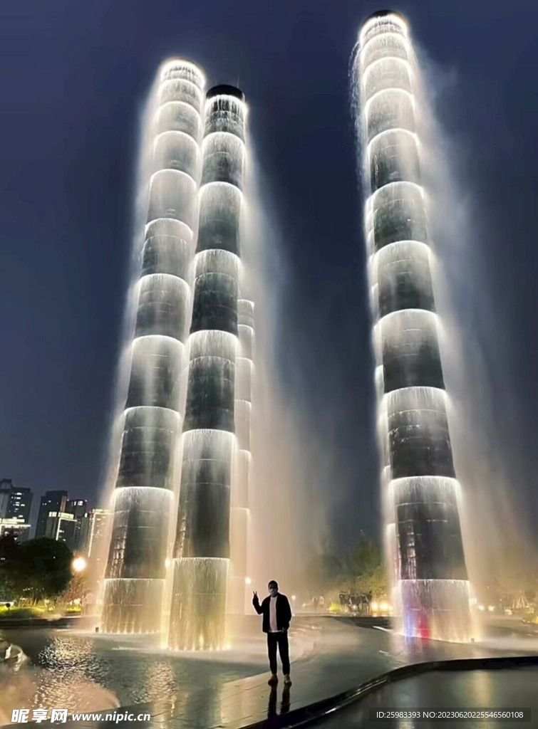 光柱喷泉