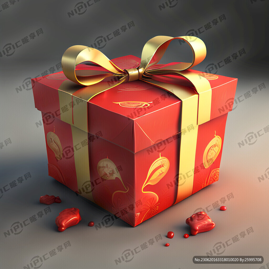 烤腿礼盒红色喜庆