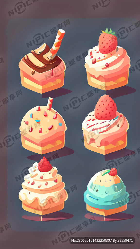 十个平面卡通雪糕海报