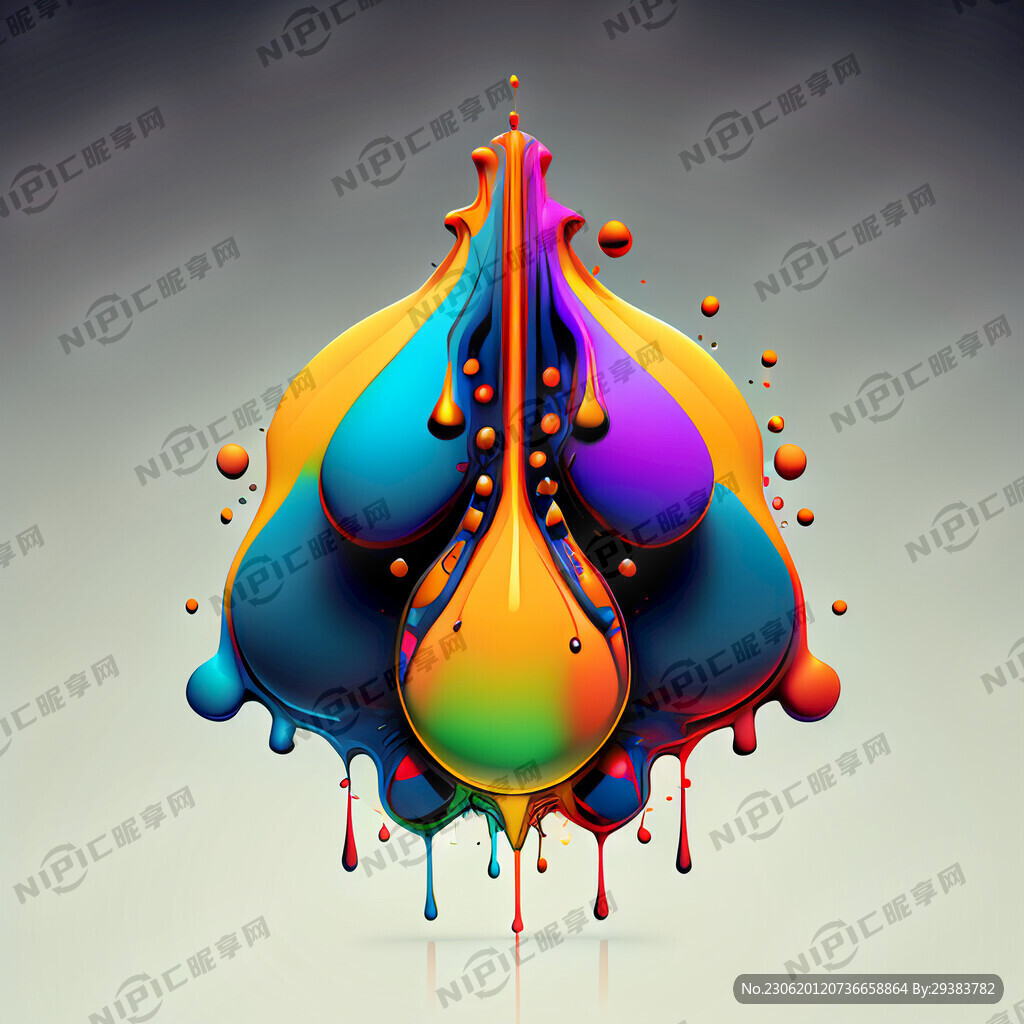 彩色水滴分为四个风格四种颜色分