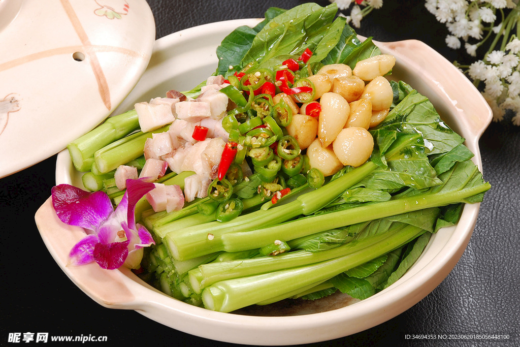生炒菜心