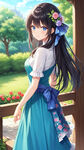 二次元全身美女在花丛