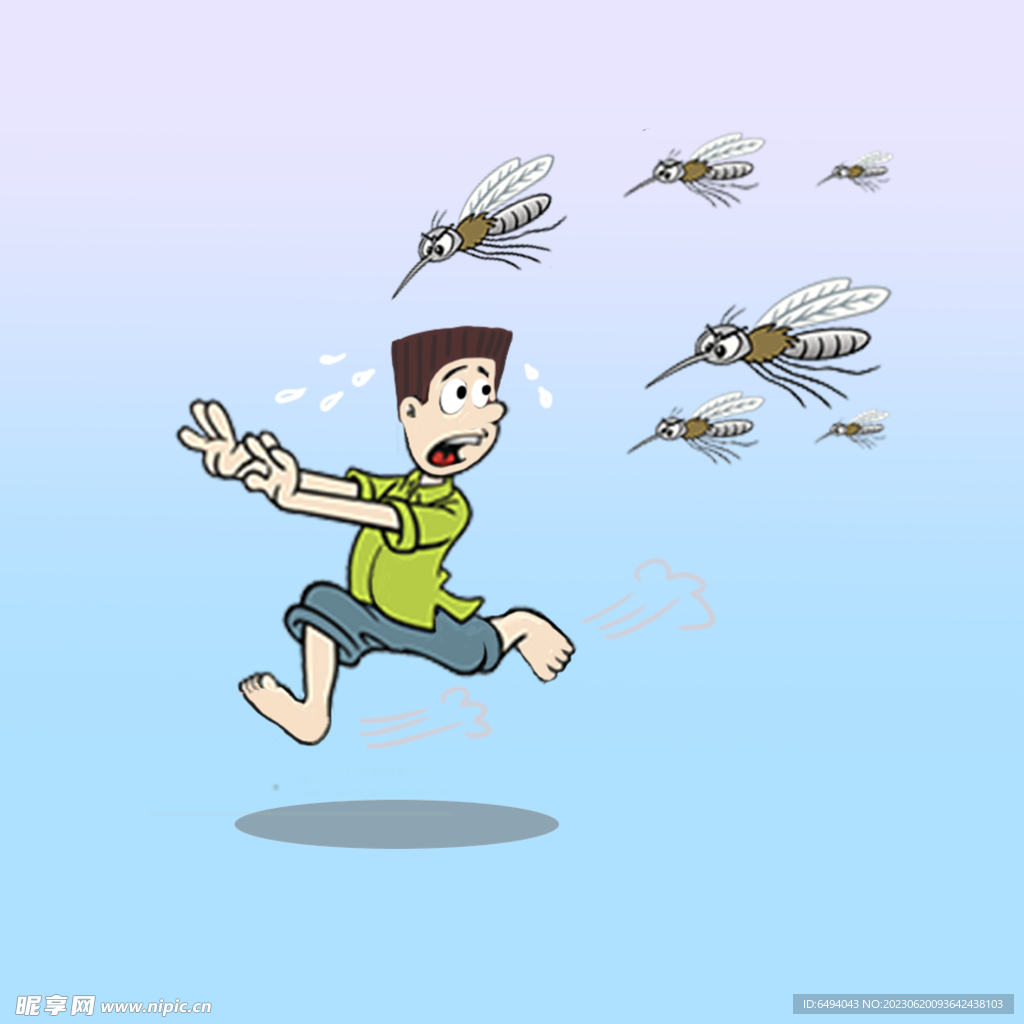 蚊虫叮咬恐惧蚊子追跑插图