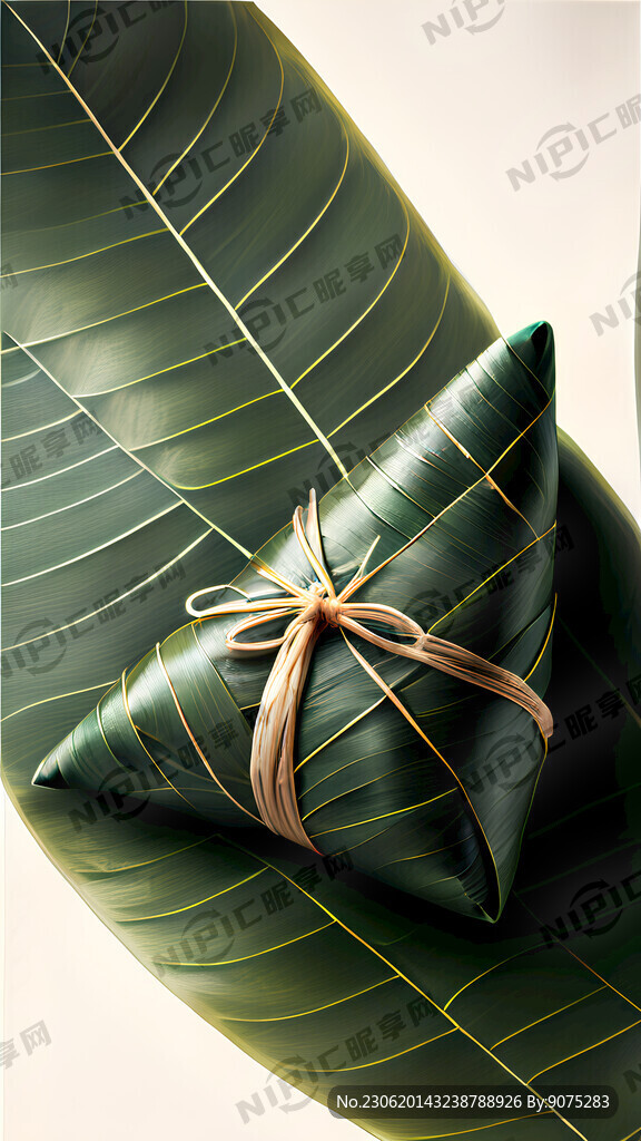 端午粽叶背景 深绿色 纹理清晰
