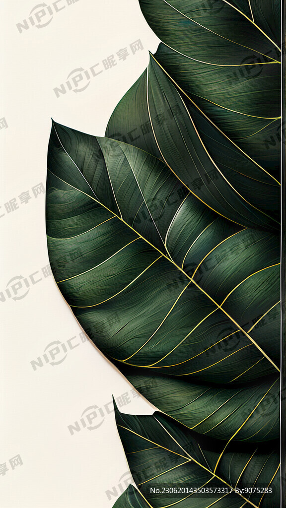 粽叶平铺背景 深绿色 竖纹理