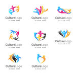 抽象人物logo