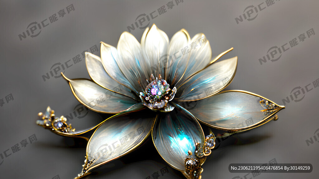珠宝金属花 晶莹剔透 闪亮夺目