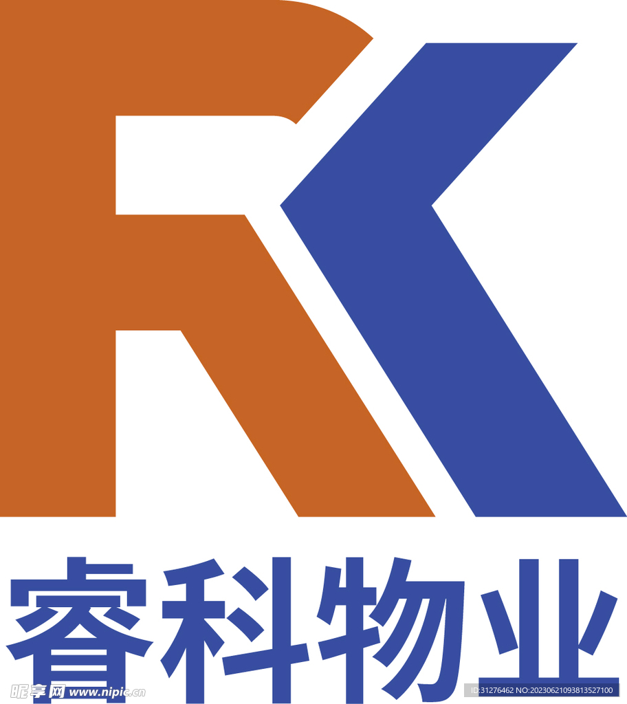 RK字母创意logo标志 