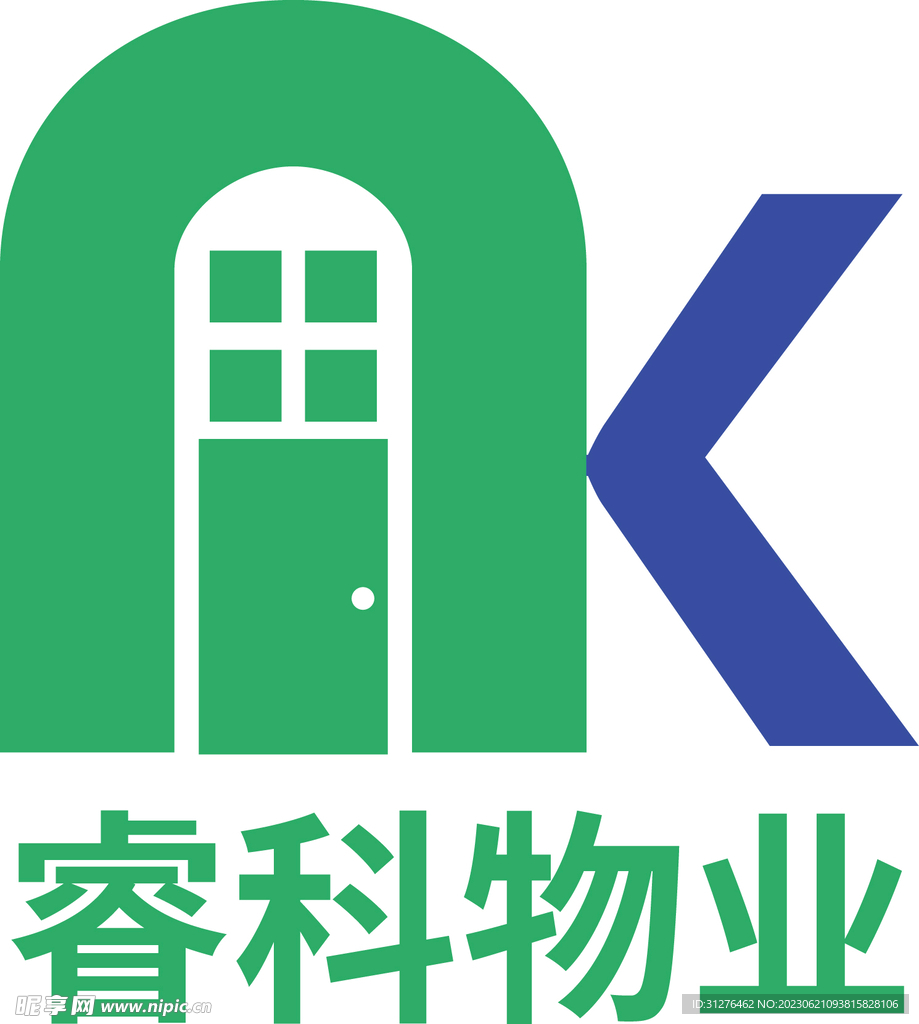 R K字母创意logo标志 