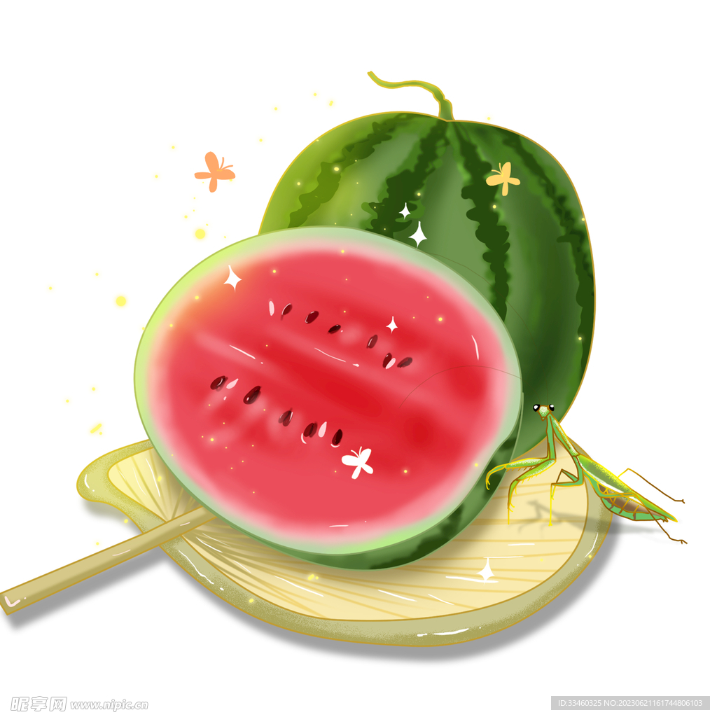 手绘西瓜