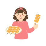 卡通鱼饼