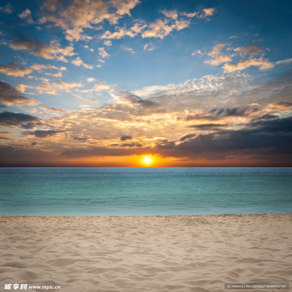 大海黄昏