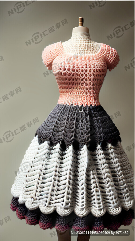 服装设计钩针裙子可爱