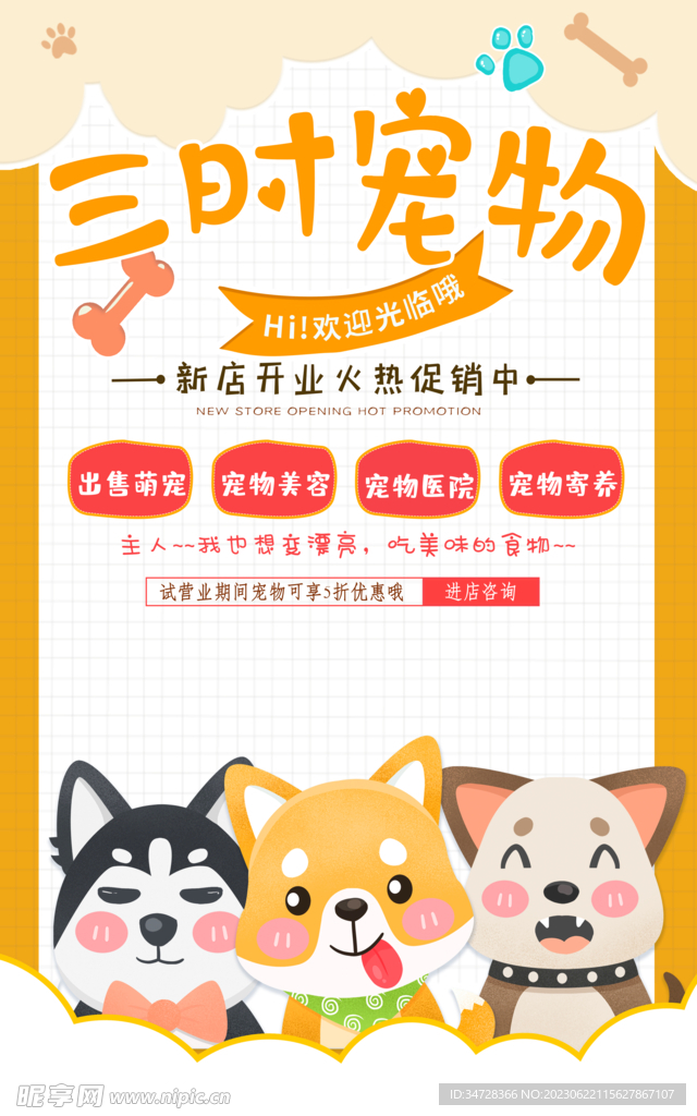 宠物  海报  卡通  手绘