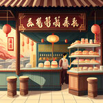 蛋糕店，奶茶店，西餐厅，欢快，奇妙，餐厅